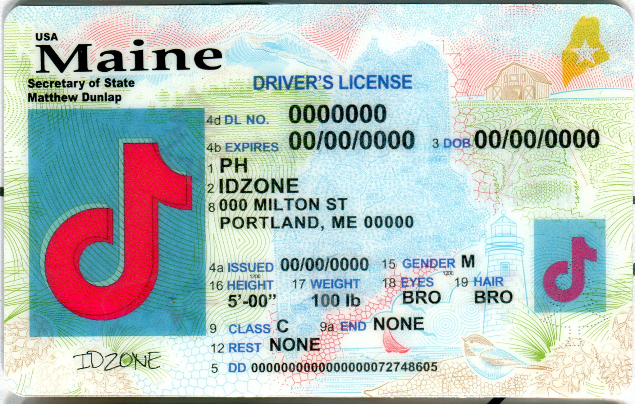 MAINE-New Scannable fake id