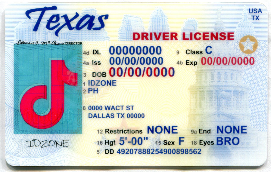 TEXAS-Old Scannable fake id