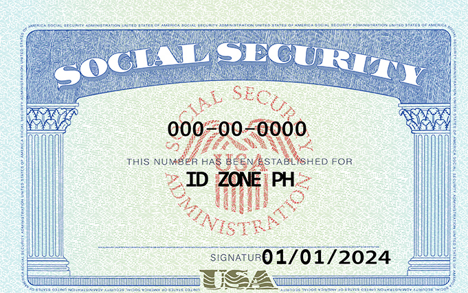 SOCIAL SWCURITY fake id