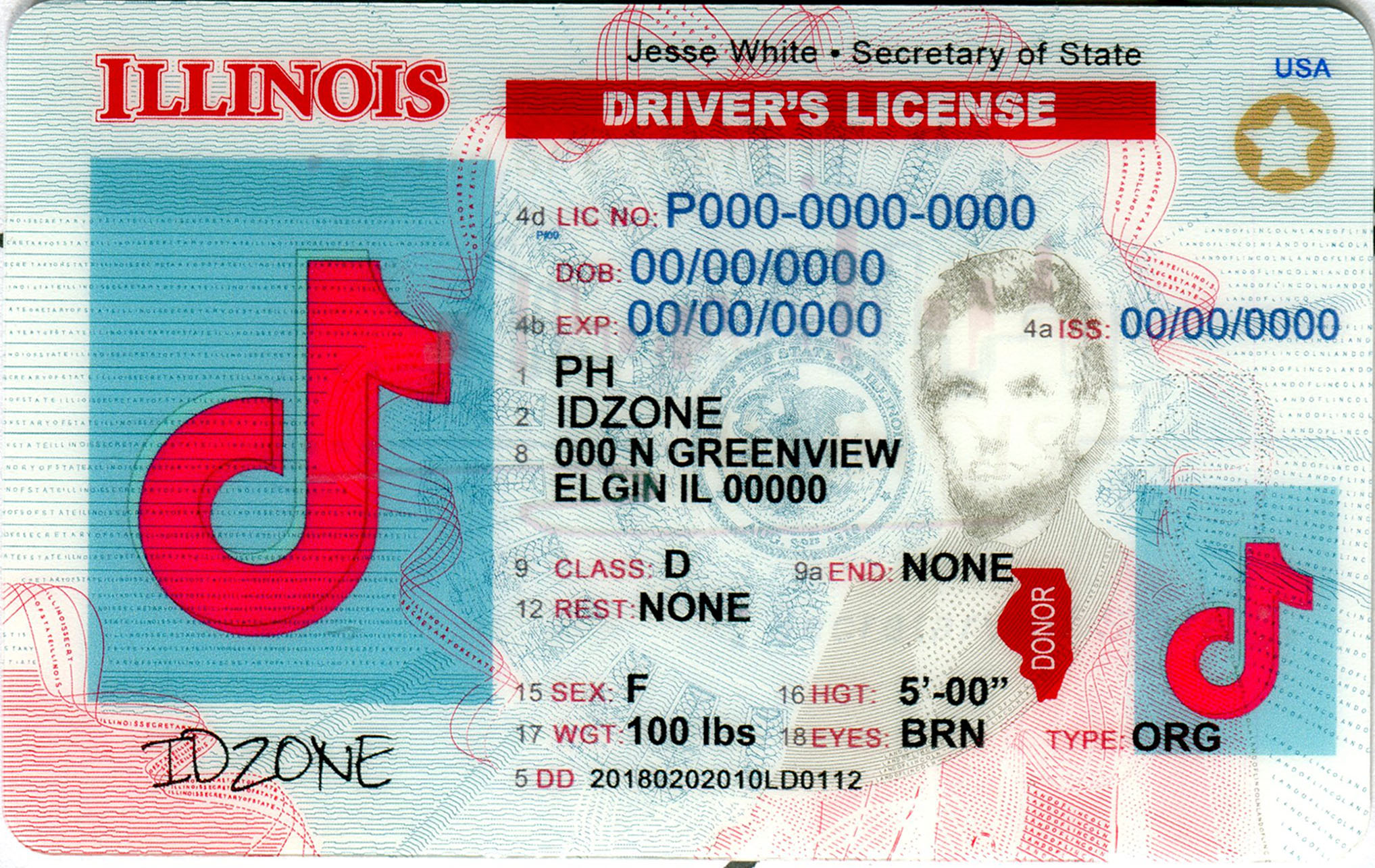 ILLINOIS-New Scannable fake id