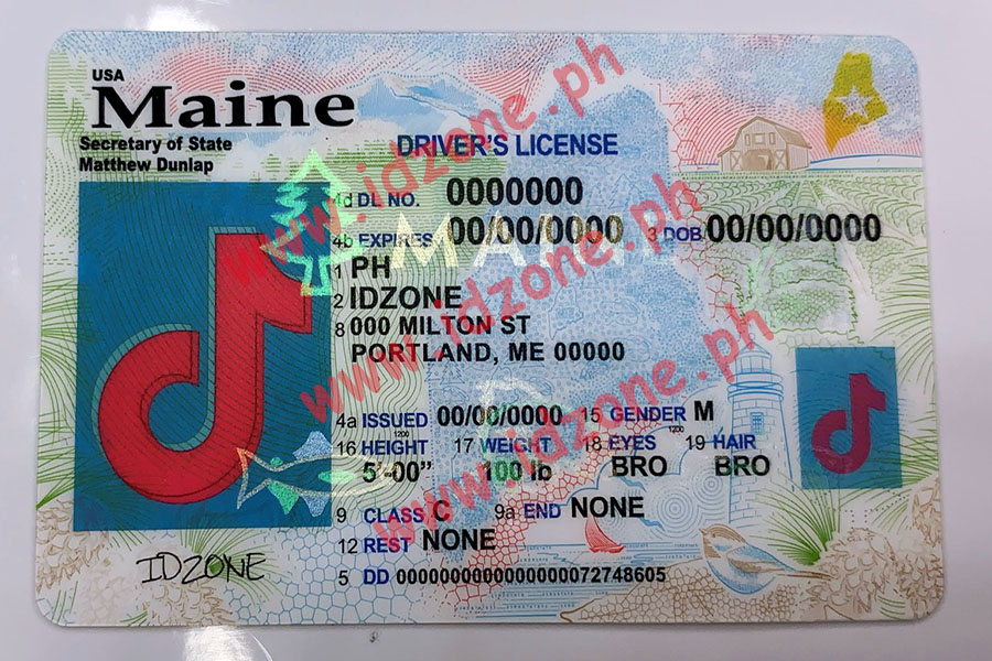 FAKE ID MAINE Scannable fake id