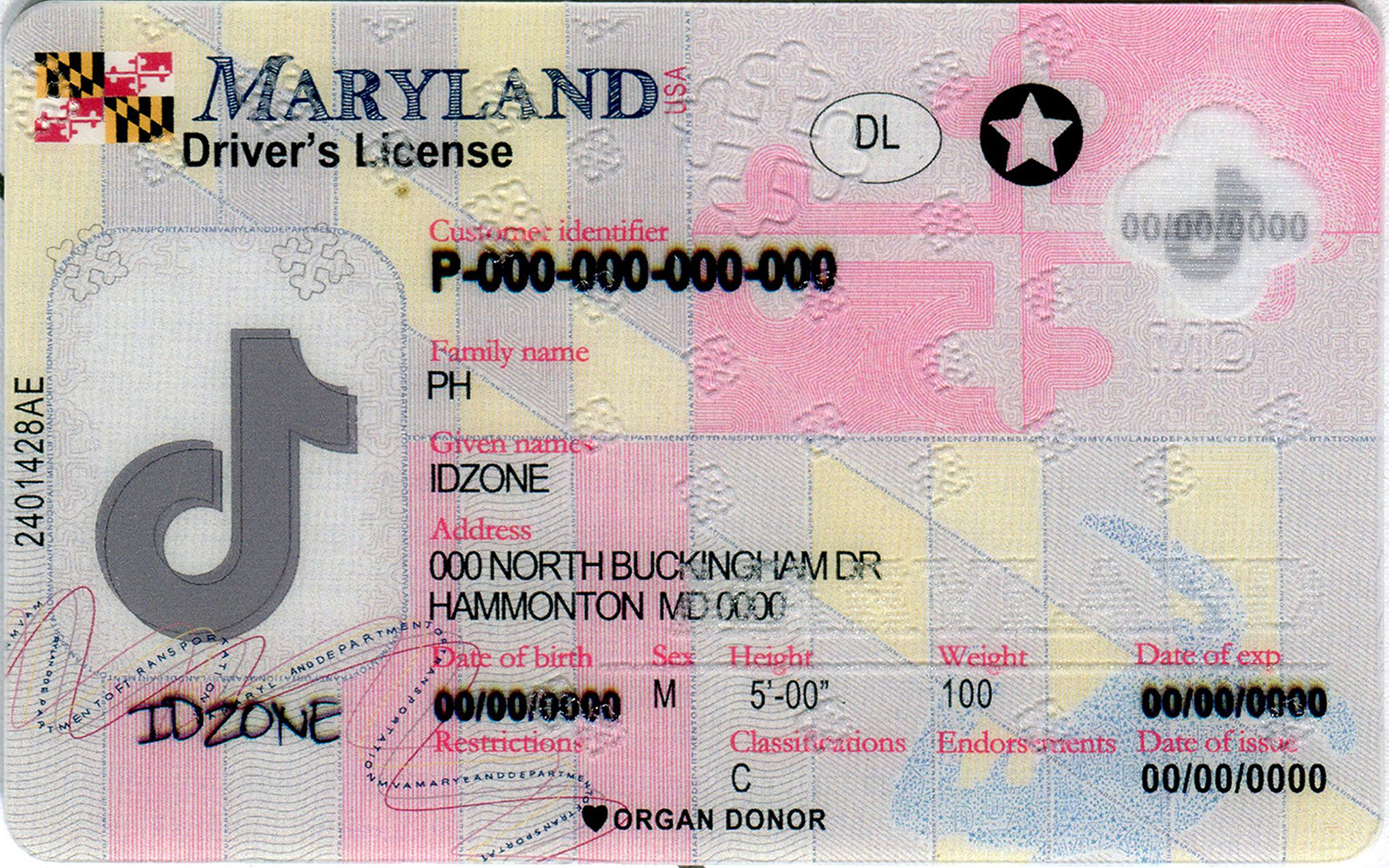 MARYLAND-New Scannable fake id