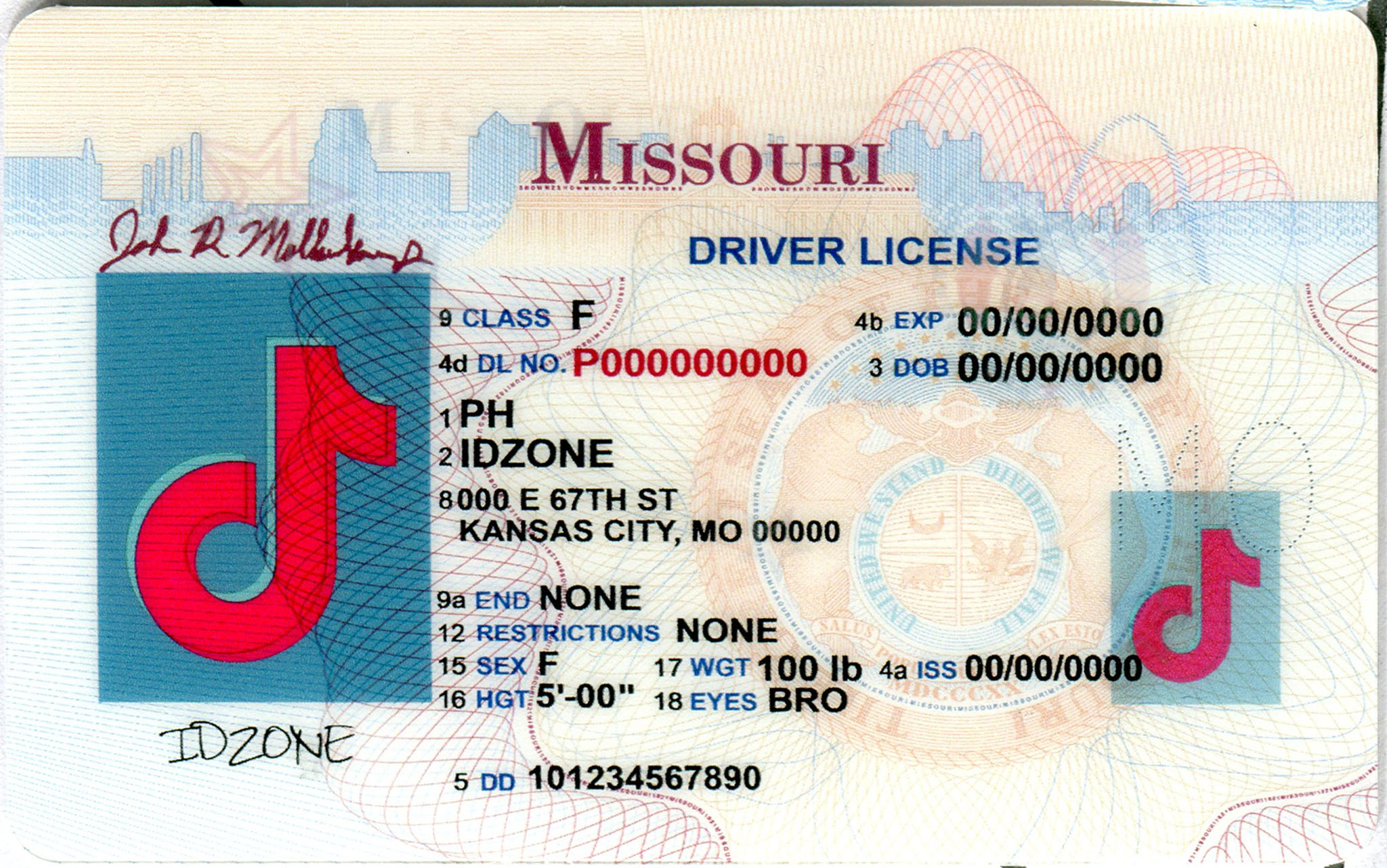 MISSOURI-Old Scannable fake id