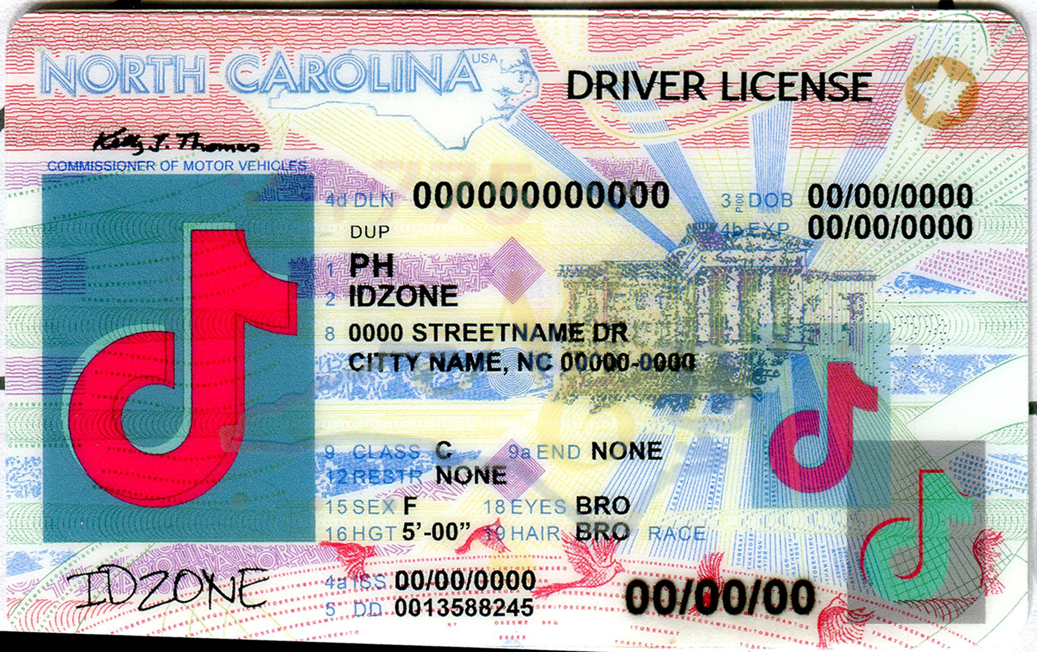 NORTH CAROLINA-Old fake id