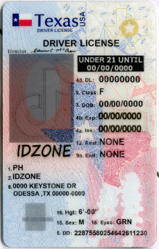 U21-TEXAS Scannable fake id