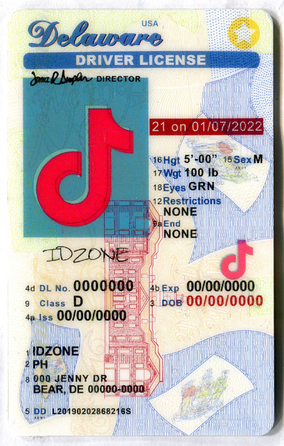 U21-DELAWARE Scannable fake id