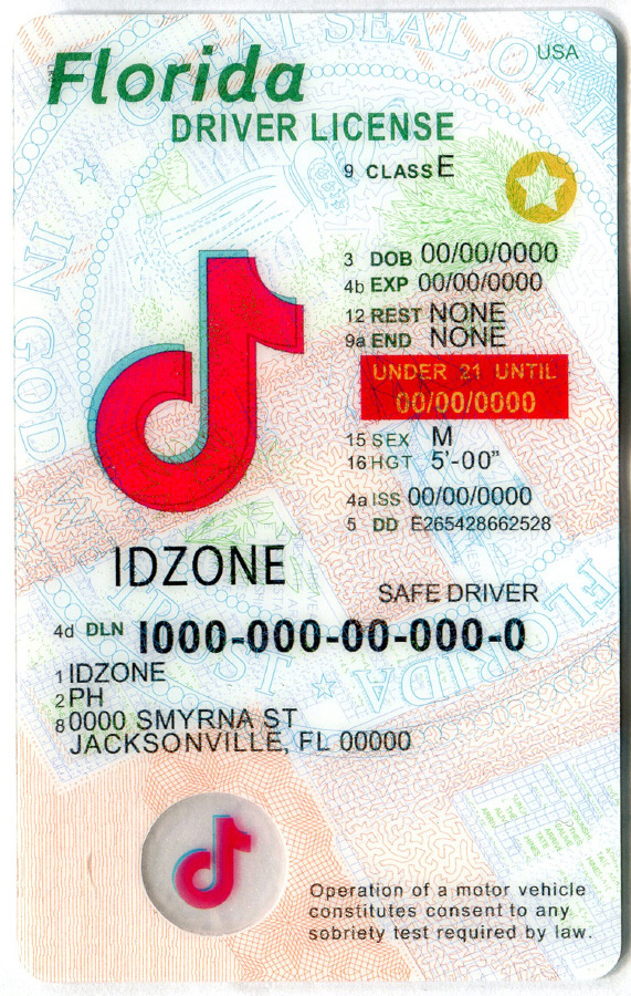 U21-FLORIDA Scannable fake id
