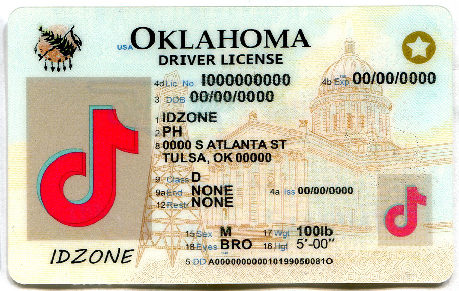 Oklahoma-New Scannable fake id