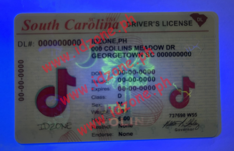 SC FAKE ID UV Scannable fake id