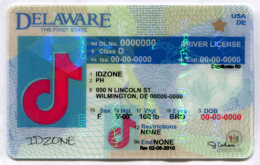 DELAWARE-Old Scannable fake id