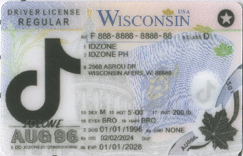 （New）WISCONSIN Scannable fake id