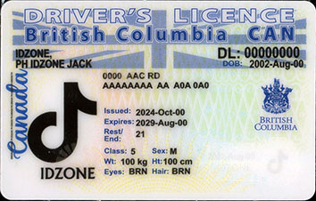 British Columbla-BC fake id