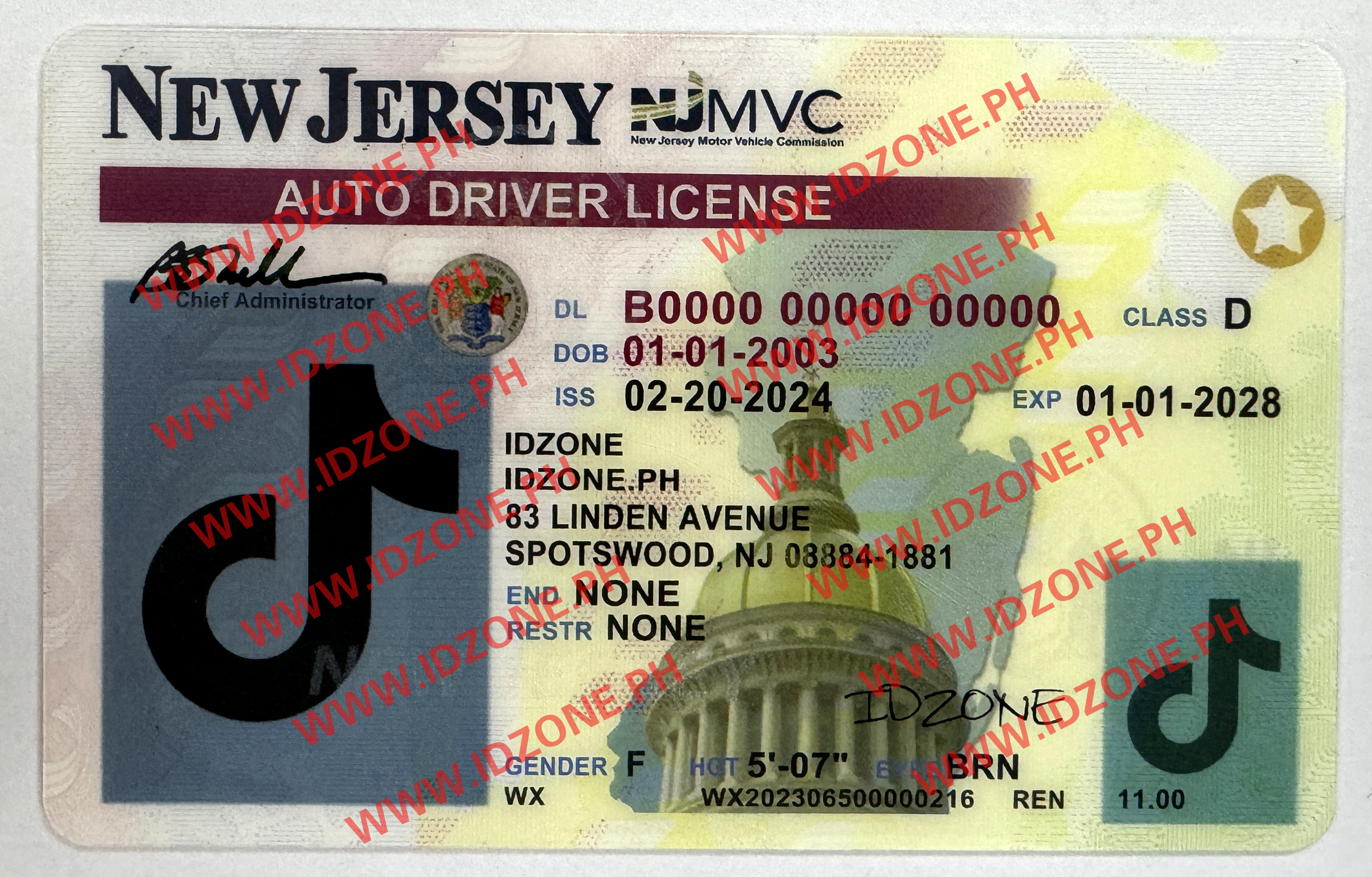 New Jersey FAKE ID