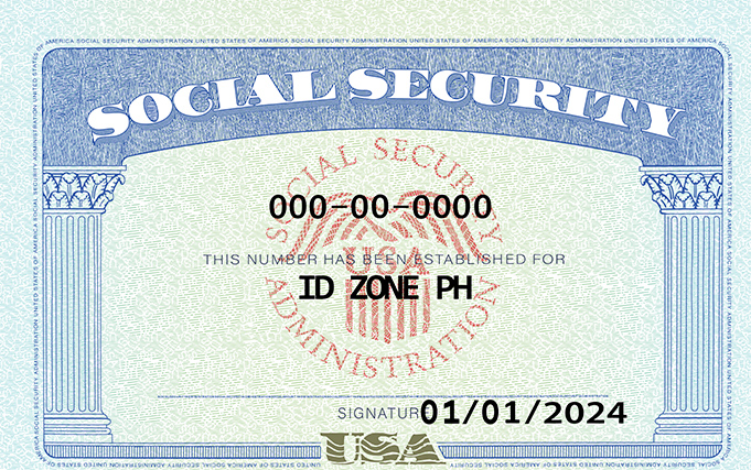 SOCIAL SECURITY fake id