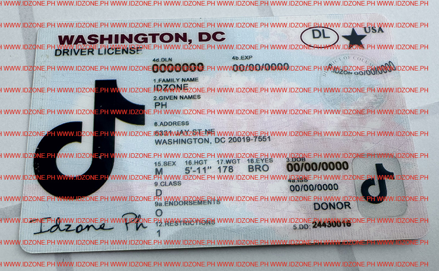 FAKE ID CARD Washington-DC